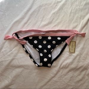 NWT Arizona Jean Company Polka-dot Side-tie Bikini Bottom